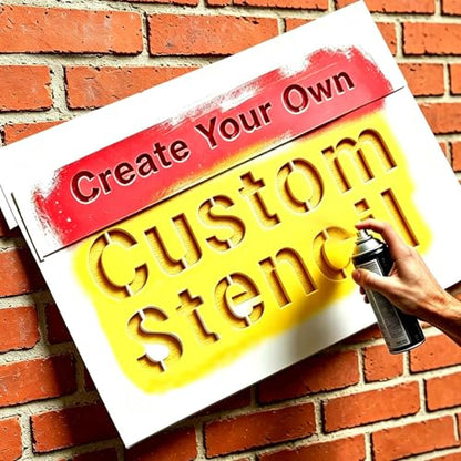 Custom Stencil for Spray Painting, Personalized Reusable Stencils for Crafts, Wood & Signs, Professional Laser Cut Letter Stencils and Logo Template (Custom stencil01) - color: custom stencil01