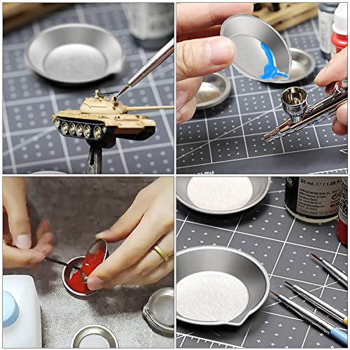 DIYESMART 12pcs Paint Tray, 2pcs Paint Stirrer and 10pcs 3ml Pipette Eyedroppers Suit for Airbrush Painting, DIY Art Craft Painting, Model Painting, Hobby Paint Building Tools, Lightweight…