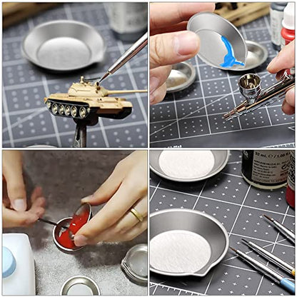 DIYESMART 12pcs Paint Tray, 2pcs Paint Stirrer and 10pcs 3ml Pipette Eyedroppers Suit for Airbrush Painting, DIY Art Craft Painting, Model Painting, Hobby Paint Building Tools, Lightweight…