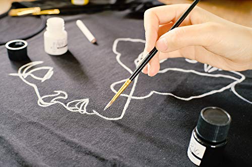 Mont Marte Permanent Fabric Paint Set 8 x 20ml Vivid Colours for Textile, Fabric, T-Shirt, Canvas, Wood, Ceramic, Glass - color: 8 colors