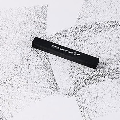 Artists Compressed Charcoal Sticks Square Black Coal Sticks Sketch Art Supplies for Drawing Sketching Shading Tool 6 PCS Art Supplies Sketch Kits Tools