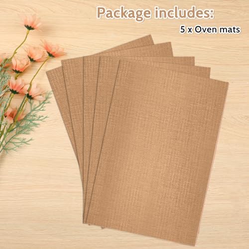salbsever Clay Mat 5 Pack Non Skid Mat Nonstick Heat-Resistant Polymer Clay Craft Mat for DIY Crafts Projects, Clay Pottery, Bake Clay Tool Oven, 11.8 x 7.9 Inches, Copper, 579043_1_UwrFz7adx