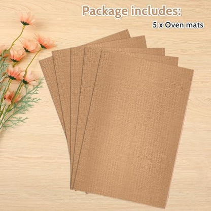 salbsever Clay Mat 5 Pack Non Skid Mat Nonstick Heat-Resistant Polymer Clay Craft Mat for DIY Crafts Projects, Clay Pottery, Bake Clay Tool Oven, 11.8 x 7.9 Inches, Copper, 579043_1_UwrFz7adx