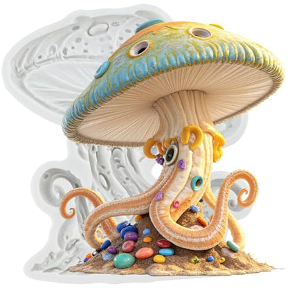Mushroom Polymer Clay Silicone Mold for DIY Crafts Epoxy Resin Casting Air Dry Polymer Clay Plaster Jewelry Making - color: Style F