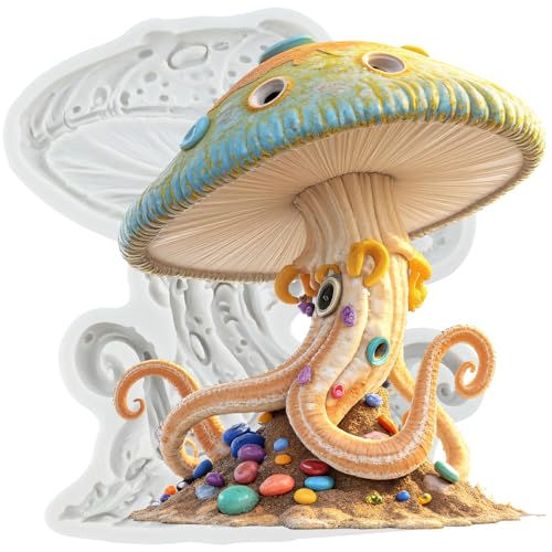 Mushroom Polymer Clay Silicone Mold for DIY Crafts Epoxy Resin Casting Air Dry Polymer Clay Plaster Jewelry Making - color: Style F