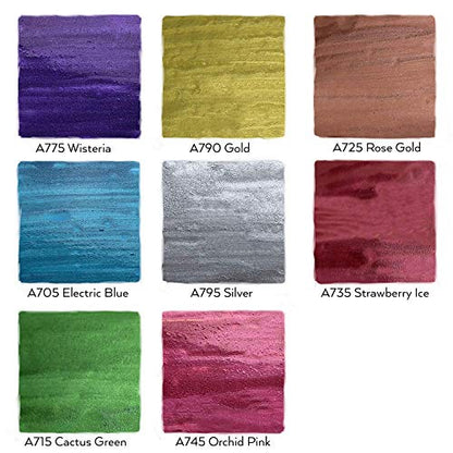 ARTEZA Liquid Chalk Markers, Set of 8, Metallic Colors, Erasable - color: Metallic