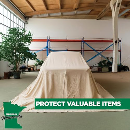 EZ Drop Painter's Large Canvas Fabric Drop Cloth for Painting (20 ft. x 20 ft.) - size: 20 ft. x 20 ft.