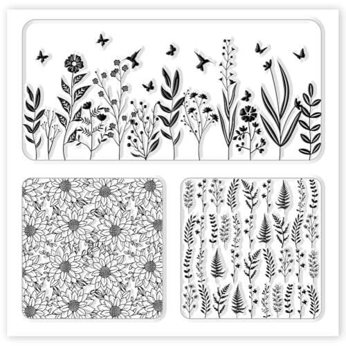 CHGCRAFT Polymer Clay Texture Sheet Leaves and Flowers Clay Texture Mat Floral Polymer Mats Earrings Tools for Jewelry Making DIY Crafts, 5.5x5.5inch - style: Leaves and Flowers
