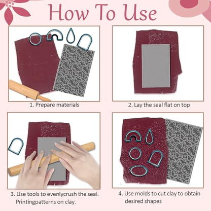 CHGCRAFT 4 Pcs Valentine's Day Polymer Clay Texture Sheet Love and Heart Cupid Mail Rubber Clay Texture Mat for Polymer Clays Making Earrings Jewelry DIY Crafts 3.9x2.6inch - style: Cupid Pattern