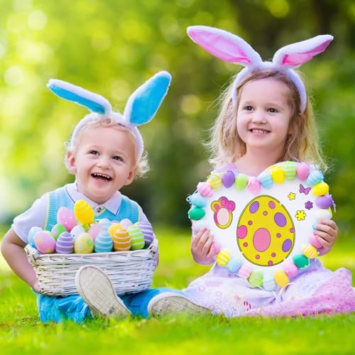 JarThenaAMCS 16Pcs Easter Stencils Assorted Template Stencils Reusable Bunny Footprint Easter Egg Rabbit Paw Plastic Drawing Painting Template for DIY Art Craft Painting on Wood - style: Easter