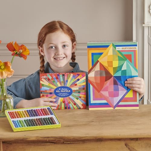 eeBoo: Rainbow Colors Spiral Bound Blank Sketchbook - 60 Pages, 140 GSM/95 LB Paper, 8.5x11, Eco-Friendly, Kids Art Supplies - style: Rainbow Colors