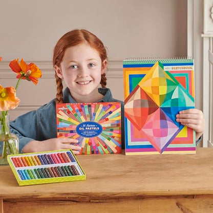 eeBoo: Rainbow Colors Spiral Bound Blank Sketchbook - 60 Pages, 140 GSM/95 LB Paper, 8.5x11, Eco-Friendly, Kids Art Supplies - style: Rainbow Colors