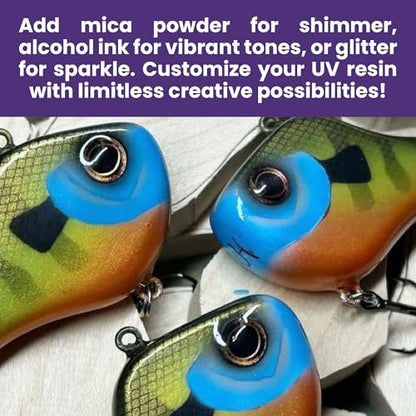 Alumilite Alumi-UV 4 Oz, Fast Curing, High Gloss, Clear UV Resin, Ideal for Crafts, Jewelry, Glossy Look Resin Forr Doming and Coating, Perfect for Fishing Lures, and Coasters - size: 4 Oz