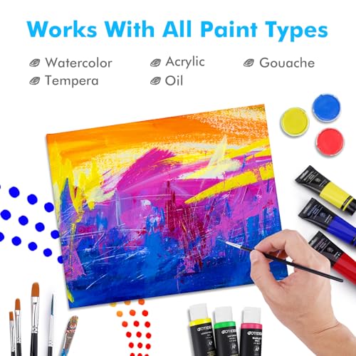 GOTIDEAL Bulk Canvas Boards for Painting, 8x10 inch Value Pack of 40, Gesso Primed Canvases for Painting - 100% Cotton Art Supplies Canvas for Acrylic Paint, Pouring, Oil Paint - size: 8x10 inch