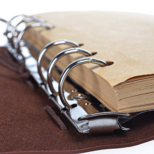 MALEDEN Leather Writing Journal Notebook, Classic Spiral Bound Notebook Refillable Diary Sketchbook Gifts with Unlined Travel Journals to Write in for Girls and Boys (Sky Blue) - color: Sky Blue