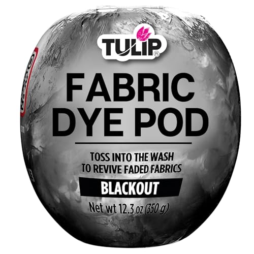 Tulip Fabric Dye Pod Blackout (Black), Permanent Dye for Clothes and Fabric - color: Blackout