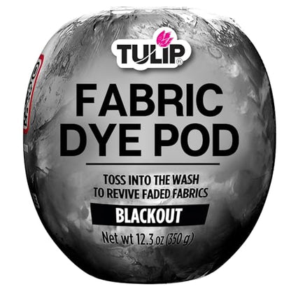 Tulip Fabric Dye Pod Blackout (Black), Permanent Dye for Clothes and Fabric - color: Blackout