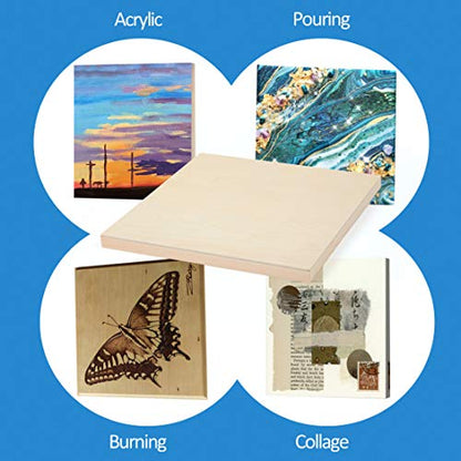 Falling in Art Unfinished Birch Wood Panels Kit for Painting, Wooden Canvas 2 Pack of 20”x24” Studio 3/4” Deep, Cradle Boards for Pouring, Art, Crafts, Burning and More - size: 20*24 2-pack