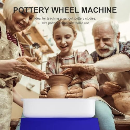 Pottery Wheel Pottery Forming Machine 25CM 350W Electric Pottery Wheel with Foot Pedal DIY Clay Tool Ceramic Machine Work Clay Art Craft (Blue) - color: blue