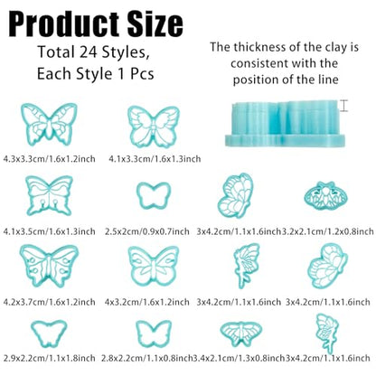 ORIGACH 14 Pcs Butterfly Clay Cutters, Spring Butterfly Fairy Polymer Clay Cutters Set for Earring Making Jewelry Making - style: Butterfly
