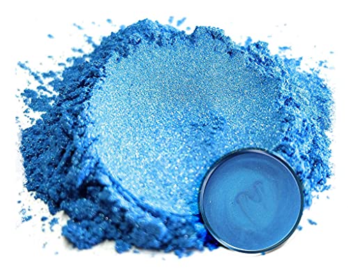 Eye Candy Pigments Premium Blue Mica Powder - Umi Blue (50gr) - for Epoxy, Resin, Soap, Paint, Woodworking, Acrylic Pouring, Bath Bombs, Fishing Lures - DIY Arts and Crafts Additive - color: Umi Blue
