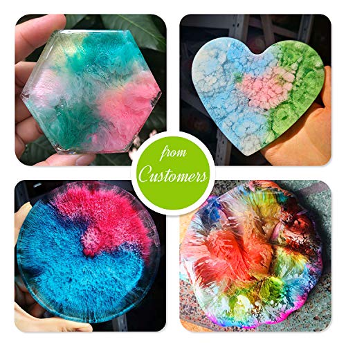 Alcohol Ink Set - 24 x 0.35oz Alcohol Based Ink for Epoxy Resin Painting, Resin Petri Dish Making - Concentrated Alcohol Paint Color Dye with 6 White Color Inks for Resin Art, Coaster, Yupo, Tumbler