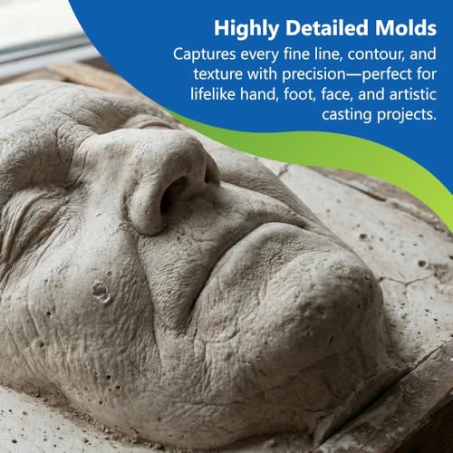 Perfect Mold Alginate Molding Material, Non-Toxic Mold Making Powder for Life Casting, Hand Casting, Baby Footprints, Face & Body Molds, USA Made, 2 lb Bag - size: 2 lb