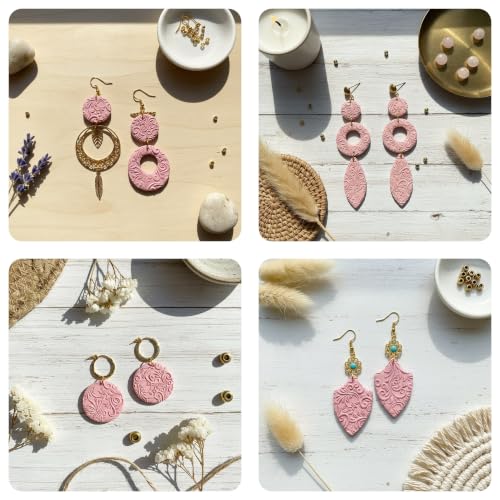 GOTO CLAY TOOLS Ornamental Texture Sheets for Polymer Clay, Achieves the Same Texture as a Polymer Clay Roller, Floral Vine Texture mat for Polymer Clay – TM-557