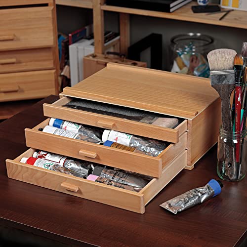HG Art Concepts Artists Storage Chests - Premium Studio Organizer for Paint Tubes, Brushes, Pencils, Markers, & More! - 3 Drawer & 4 Drawer - size: 3 & 4 Drawer