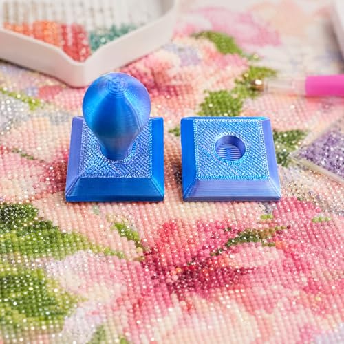 Diamond Art Painting Embossing Roller 3D Printing Diamond Art Painting Seal Press Diamond Art Painting Roller Tool Set for Multi-Color Square & Circular Drills (Lake Blue Gradient) - color: Lake Blue Gradient