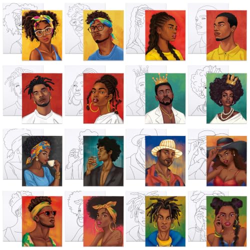 16 Pcs Pre Drawn Canvas for Painting for Adults Sip and Paint Kit | Pre Printed Canvas to Paint DIY Art Party Supplies Couples Date Night Girls Night (Couples, 8x10 in) - size: 8x10 in, style: Couples