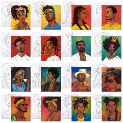 16 Pcs Pre Drawn Canvas for Painting for Adults Sip and Paint Kit | Pre Printed Canvas to Paint DIY Art Party Supplies Couples Date Night Girls Night (Couples, 8x10 in) - size: 8x10 in, style: Couples