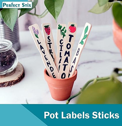 Perfect Stix "6"" Wooden Paint Paddles- Pack of 100ct" - color: 6" Paint Paddles