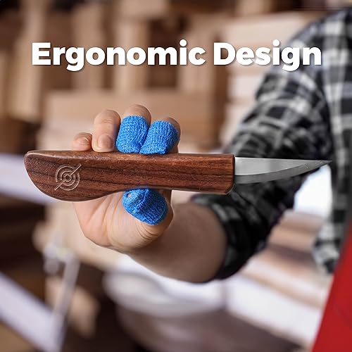 Beginner-Friendly Wood Carving Kit, 3pc Whittling Knife Set with Wood Carving Knives, Spoon Carving Knife, Basswood Blocks, & Fun Learning Videos, Wood Whittling Kit for Beginners from Schaaf Tools