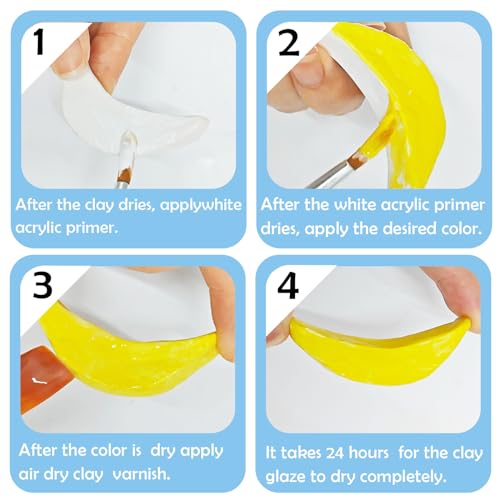 500ml Air Dry Clay Glaze, Air Dry Clay Varnish Can Not Only Used to Prevent Clay Cracking, Scratches, and Wear, Polymer Clay Glaze Can Also Having a Matte Glaze Effect (Matte) - size: B5-500ml-matte