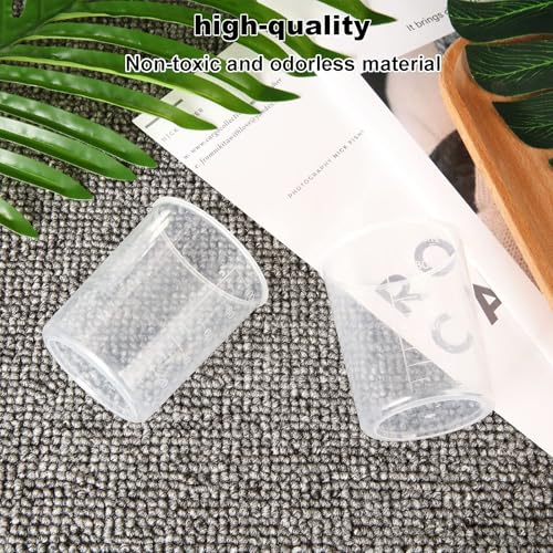 CertBuy 100PCS Resin Mixing Cups 100ml, Plastic Measuring Cup 3.4oz, Epoxy Mixing Cups, Resin Cup for Epoxy, Stain, Paint Mixing