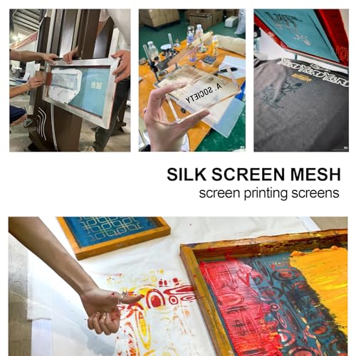 OTGMGCB 1.27m x 2m Silk Screen Mesh, Professional Screen Printing Screens, High-Definition Mesh Stencil for T-Shirt, Paper & Fabric Printing (100mesh/39T)