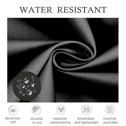 Kitchen Cooking Apron for Women Men Water-Resistant Artist Barista Baking Craft Catering Work Bib with Large Pockets - color: Black