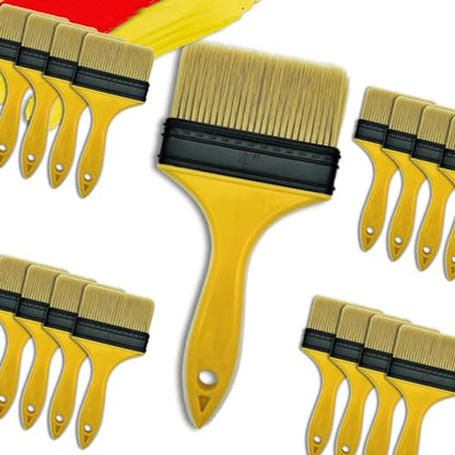 Not Chip Brush, Paint Brushes for Walls 4 inch 14 Pack, S.Chip Brush Never Lose Bristles - Small Package, 100% Plastic, for Paint, Glues, Stains and Completely Recyclable - size: 4 inch, 14 pcs