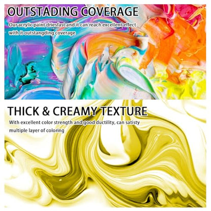 SNOWSUN Lemon Yellow Acrylic Paint, Large Bulk Heavy Body Acrylic Paint ( 1L，About a quarter of a gallon) - Non Toxic Gloss Thick Art Paint for Multi-Surface, Canvas Wood Ceramic and Leather, Stone Craft, for Artists & Beginners - color: lemon-yellow