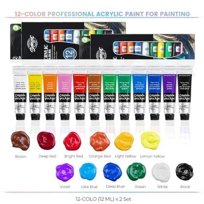 QUANWAISJ 10"x12" Sip and Paint Kit for Adults,Acrylic Paint Canvas Set,Couples Painting Kit Date Night,Piece Professional Painting Supplies Kit,Perfect for Art Enthusiasts.(2Pack)