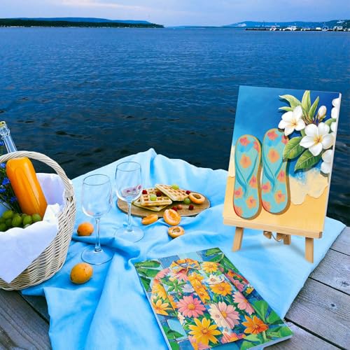 Sherr 24 Pcs Pre Drawn Canvas for Painting Adult Pre Printed Canvas Bulk Sip and Paint Kit Stretched Panels Paint Set for Theme Valentine Painting Night Party Favor(Hawaii,8 x 10 Inch) - size: 8 x 10 Inch, style: Hawaii