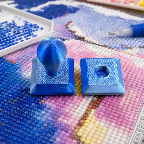 Diamond Art Painting Embossing Roller 3D Printing Diamond Art Painting Seal Press Diamond Art Painting Roller Tool Set for Multi-Color Square & Circular Drills (Royal Blue) - color: Royal Blue