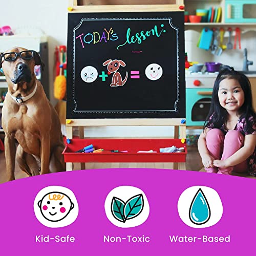 Fine Tip Chalk Markers (30 Pack - Neon & Pastel) Chalk Pens - Dry Erase Marker Pens for Blackboard, Chalkboards Signs, Windows, Bistro - 3mm Reversible Tip - style: Fine Tip - 3mm