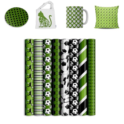 Football Sport Sublimation Transfer Ink Sheets or Tumbler T-Shirts Mugs,6pcs 12"x12"Sublimation Paper Compatible with Cricut - color: Football