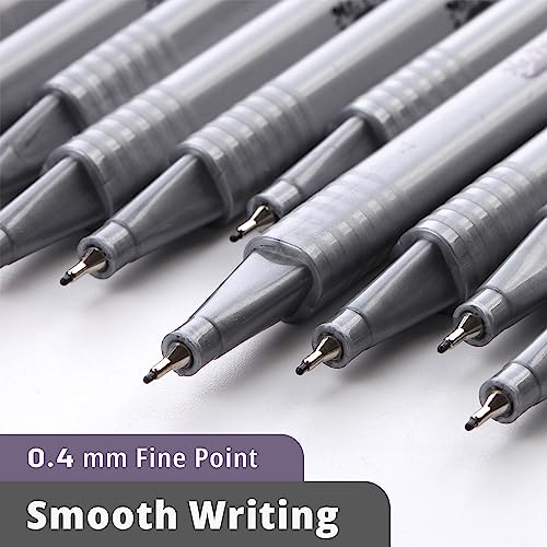Mr. Pen- Black Fineliner Pens, 12 Pack, Fine Point | Smooth Bible Journaling Pens for Note-Taking, Sketching, Planning, Art Projects, Small Detailing, Fine-Ink Drawings - color: Black, size: 12 Pack