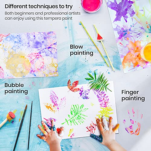 ARTEZA Acrylic Pouring Paint Set – 4 Aqua Tones, 4 Fluid Ounce Bottles, Pre-Mixed Acrylic Paint for Canvas, Wood, Paper, Glass and Art Projects