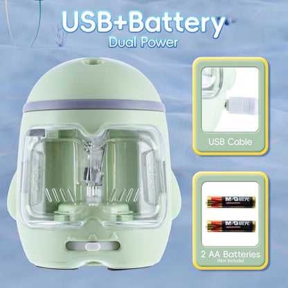 M&G Electric Pencil Sharpener, Portable Pencil Sharpener Battery/USB Dual Power Operated Sharpener for Pencils Kids Students Home Classroom School Office (Cute Duck) - color: Green
