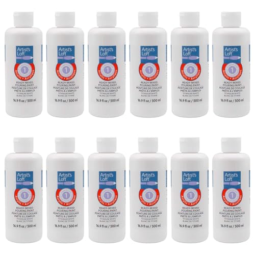 MICHAELS Bulk 12 Pack: Acrylic Ready-Mixed Pouring Paint by Artist's Loft™ - color: White