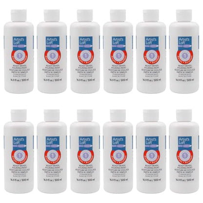 MICHAELS Bulk 12 Pack: Acrylic Ready-Mixed Pouring Paint by Artist's Loft™ - color: White